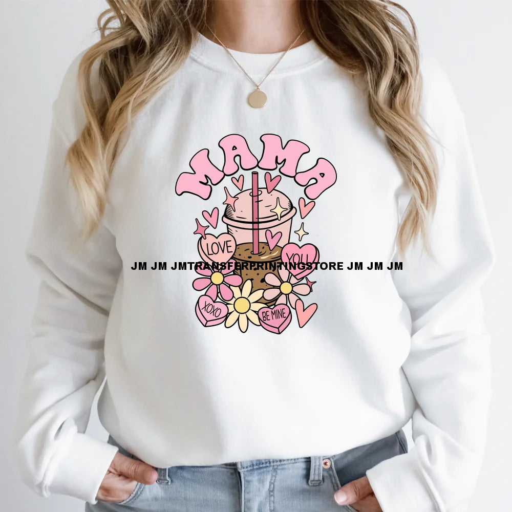 Mama Mum Gigi It's Ok Blessed Mom Mental Health Matters Design Bible Verses Women Coquette Bow DTF Transfer Stickers For Hoodies