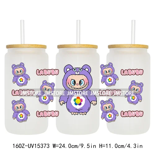 Funny Cartoon Characters Doll Friends 16OZ UV DTF Cup Wraps Ready To Apply Custom Transfer Stickers For Libbey Glass Can Tumbler