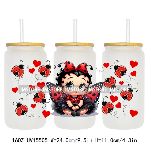 Trendy Cartoon Friends Coffee 16OZ UV DTF Cup Wraps Ready To Apply Waterproof Transfer Stickers For Libbey Glass Can Tumbler