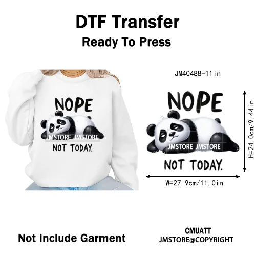 Funny Animal Snarky Inspire Quotes Dog Cat Sarcastic Saying Iron on DTF Washable Transfers Stickers Ready to Press for Clothes