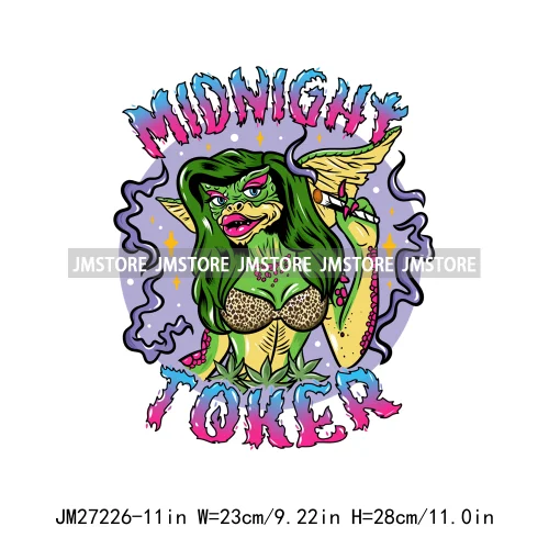Cartoon Halloween Season Let's Go Ghouls Burn Sage Not Witches Spooky Vibes DTF Iron On Heat Press Transfer Stickers For Clothes