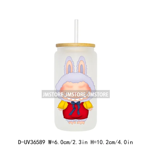 Funny Cartoon Monster Doll In Costume UV Sticker Decals For Libbey Cold Cups Mugs Tumbler Transfer Stickers Waterproof Prints