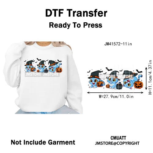 Cartoon Kpop Spooky Boys Girls In This House Era Halloween Iron on DTF Washable Transfers Stickers Ready to Press for Clothes