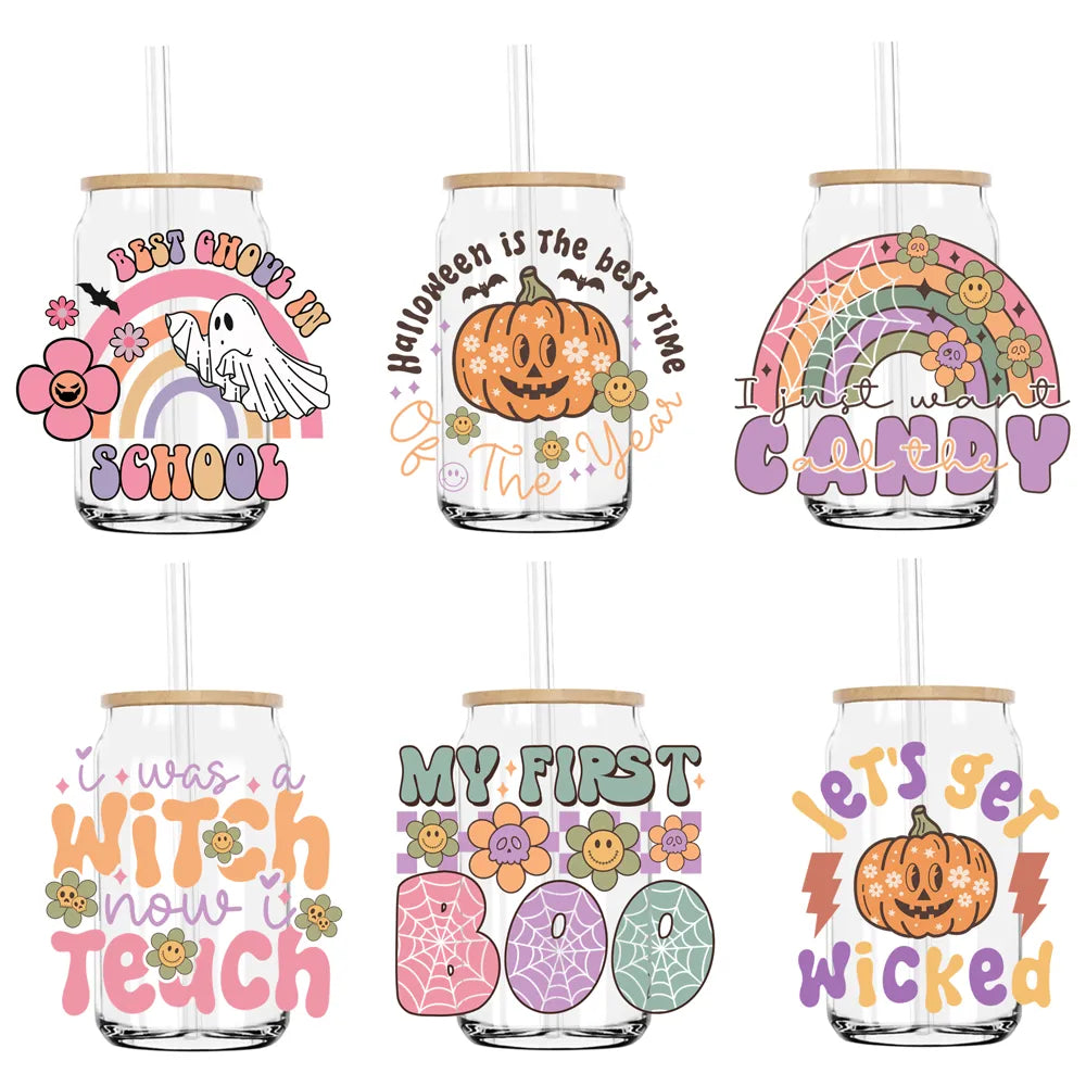 Best Ghoul In School Haloween Quotes UV DTF Transfers Stickers Decals For Libbey Cold Cups Mugs Tumbler Waterproof DIY Craft