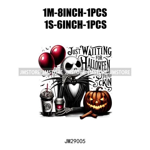 Coquette Horror Never Trust The Living Just Waiting For Halloween Iron On DTF Heat Transfer Stickers Ready To Press For Clothing