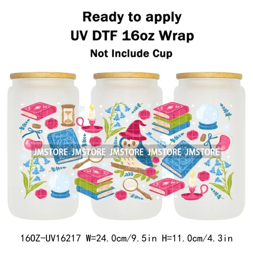 Romance Bookclub Bookish Candle UV DTF Cup Wrap Ready To Apply Transfer Stickers Durable 16OZ Tumbler Wraps For Libbey Glass Can