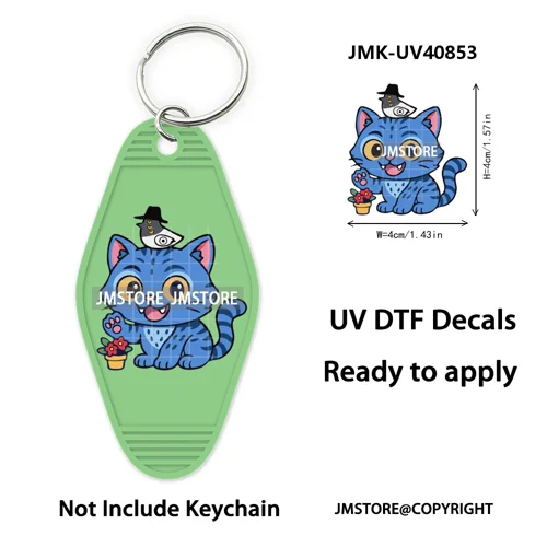 Kpop Hunters Movie Boy Band Girl Dinner UV DTF Motel Keychain Wraps Ready To Apply Waterproof High Quality Hotel Keychain Decals