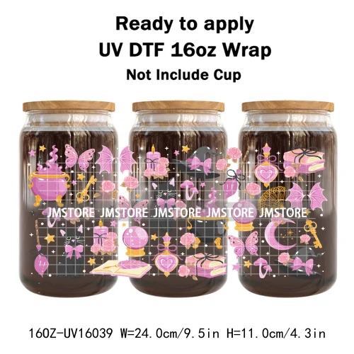 Spooky Boo Halloween Fall Bookish Ghost UV DTF Stickers Ready To Transfer Cup Wrap Custom Labels For Libbey Can Glass Tumbler