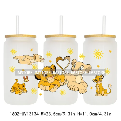 Cartoon Characters Family Trip 16OZ UV DTF Cup Wraps Ready To Apply Waterproof Transfer Stickers For Libbey Glass Can Tumbler