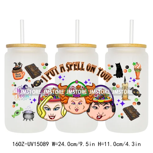 Fashion Princess Monster Doll 16OZ UV DTF Cup Wraps Ready To Apply Waterproof Transfer Stickers For Libbey Glass Can Tumbler