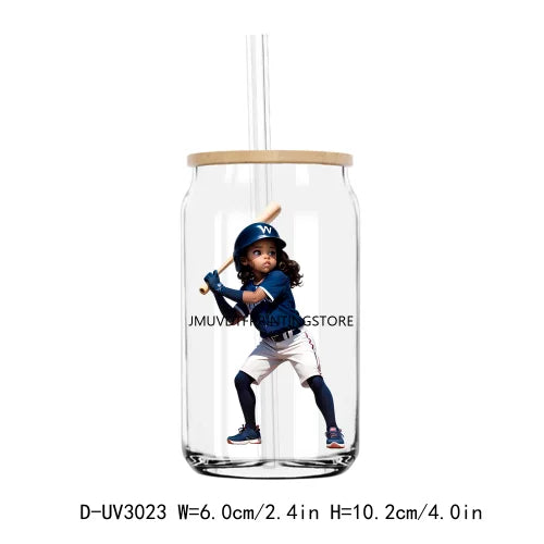 Sport Football Baseball Girl UV DTF Transfers Stickers Decals For Libbey Cold Cups Mugs Tumbler Waterproof DIY Craft