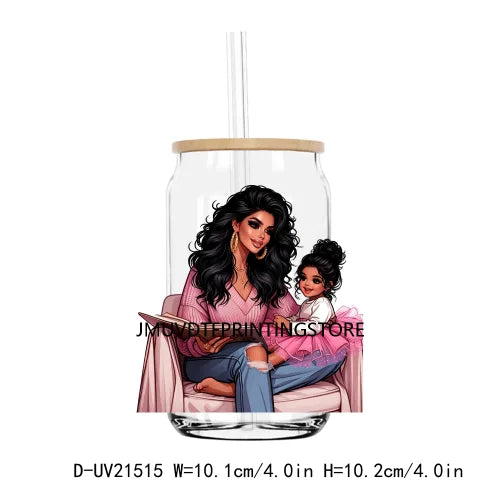 Latina Mama And Daughter UV DTF Transfers Stickers Decals For Libbey Cold Cups Mugs Tumbler Waterproof DIY Logo Mother's Day