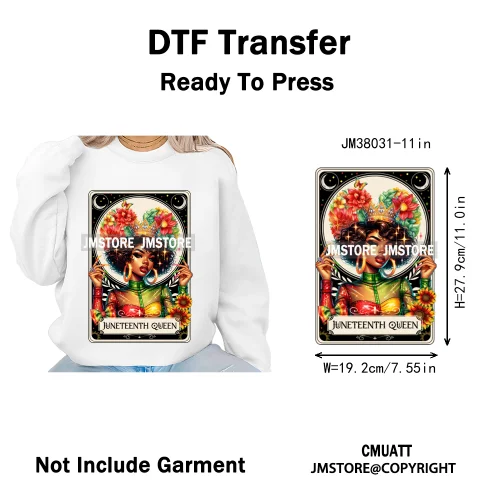 Steppin into Juneteenth Vibes Black History Independence Day Iron on DTF Heat Transfer Stickers Ready to Press for T-shirts Bags