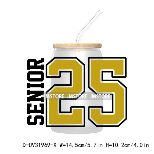 Class Of 2025 Graduation High School Senior UV DTF Transfer Stickers Decals For Libbey Cold Cups Mugs Tumbler Waterproof Labels