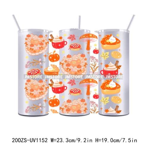 Cozy Season Fall Thanksgiving UV DTF Tumbler Wraps Durable Ready To Apply Transfer Stickers For 20OZ Straight Skinny Tumblers