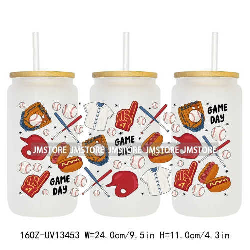 Coquette Baseball Mom Sports UV DTF Stickers Ready to Transfer Cup Wrap Custom Label DIY Craft For Libbey Can Glass Tumbler Mug