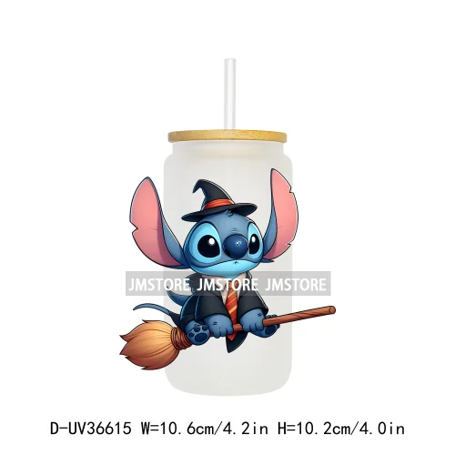 Magic Cartoon Wizard School UV DTF Transfer Stickers Decals Ready To Apply Waterproof For 16OZ Libbey Glass Can Cups Tumbler