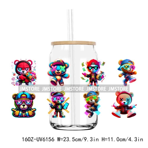 Cute Cartoon Characters Mouse 16OZ UV DTF Cup Wrap Transfers Stickers Custom Labels Durable Waterproof Logo For Libbey Glass Can