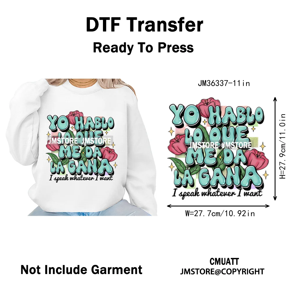 Funny Mexican Self-Love Latina Amor Propio Era Inverted Washable Iron on DTF Transfers Stickers Ready to Press for Sweatshirts