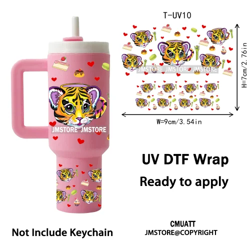 Wholesale Bulk Cartoon UV DTF Wraps Ready To Apply Transfer Stickers Waterproof For Mini Tumbler Keychain