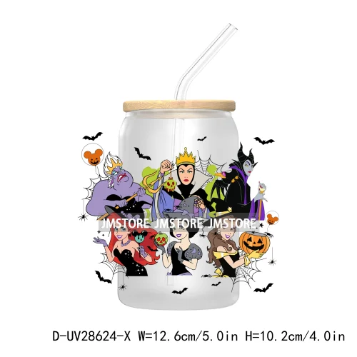 Cartoon Halloween Trick Or Treat UV DTF Transfer Stickers Decals For Libbey Cold Cups Mug Tumbler High Quality Label Hocus Pocus