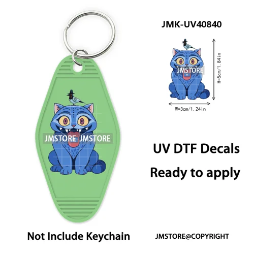 Kpop Hunters Movie Boy Band Girl Dinner UV DTF Motel Keychain Wraps Ready To Apply Waterproof High Quality Hotel Keychain Decals