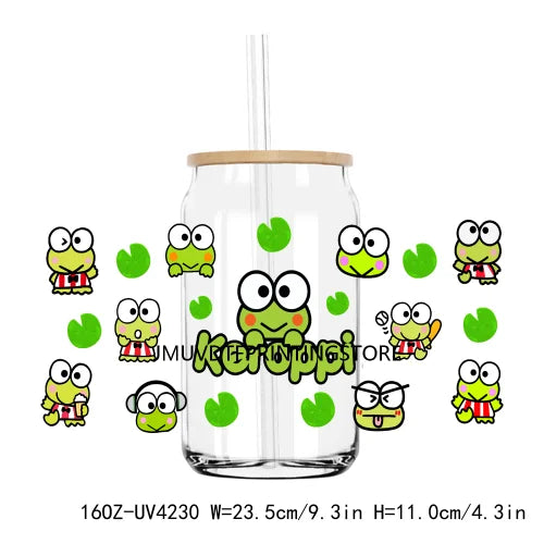 Cute Mexican Cartoon Cat With Flowers UV DTF Sticker For 16OZ Libbey Glass Cup Can Wrap Transfer Sticker Custom Labels DIY Logo