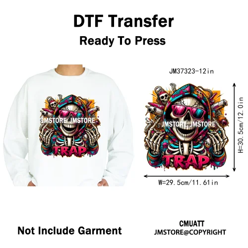 12in Monster Trucks Are My Jam Urban Graffiti Racing Rules Iron on Washable DTF Transfers Stickers Ready to Press for Clothing