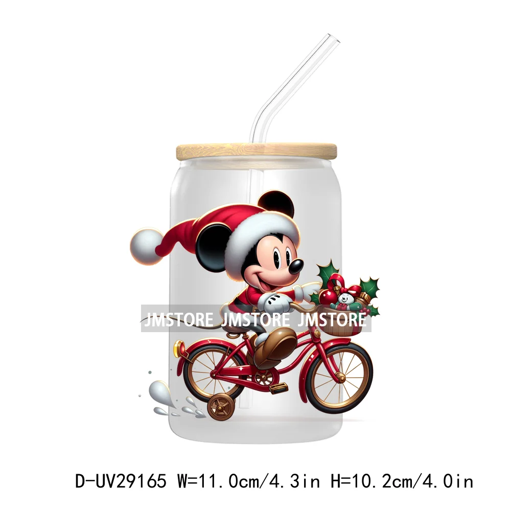 Christmas Vibes Cartoon Mouse Friends UV DTF Transfer Stickers Decals For Libbey Cold Cups Mugs Tumbler Labels Magical Kingdom