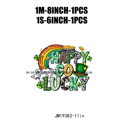 Cheers Lucky Beer Crush Shamrocks Dog Mom Dental Squad Howdy Lucky Irish Day St Patrick's DTF Transfer Stickers Decals For Shirt