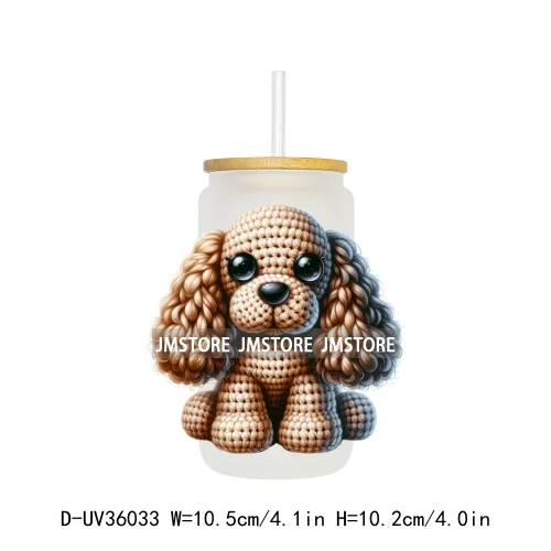 New Knitted Baby Animals UV Sticker Decals For Libbey Cold Cups Mugs Tumbler Transfer Stickers Waterproof High Quality Labels
