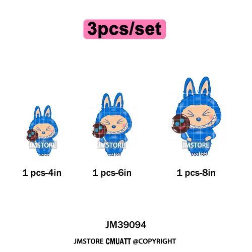 New Cartoon Doll Character With Mexican Food Iron on DTF Washable Heat Transfers Stickers Ready to Press for Textile Bags