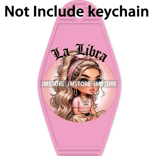 Chicana Chola Chibi Style Latina Zodiac High Quality Durable WaterProof UV DTF Stickers For Motel Hotel Keychain Lady Women