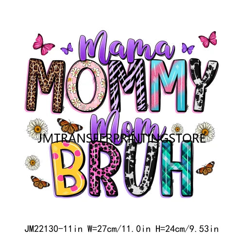 Blessed Proud Black Women Small Business Mama Cheer Mom Life Logos Autism Mom DTF Transfer Stickers Ready To Press For Hoodies