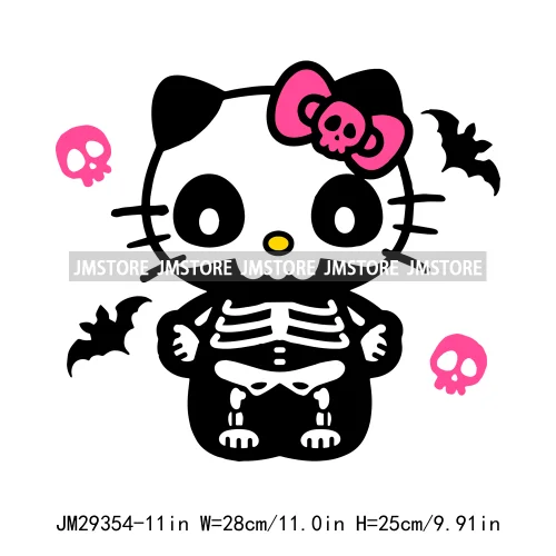 Cartoon Horror Character Halloween Vibes Pumpkin Killer Logos Iron On DTF Transfers Stickers Ready To Press For Hoodies