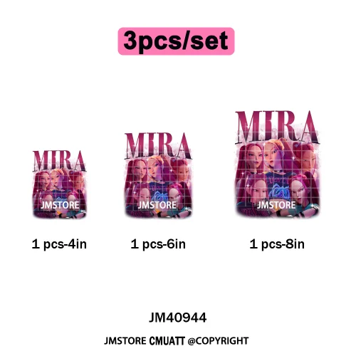 Cartoon Girl Dinner Kpop Merch Idol Band Group Music Movie Iron on DTF Washable Transfers Stickers Ready to Press for Textile