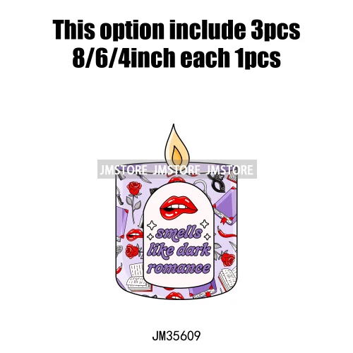 Smells Like Dark Romance Book Club Bookish Positive Quotes Iron on DTF Washable Transfers Stickers Ready to Press for Clothing