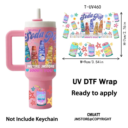 Demon Hunter Inspired Movie Kpop UV DTF Mini Tumbler Keychain Wraps Ready To Apply Transfer Stickers Prints Waterproof Decals