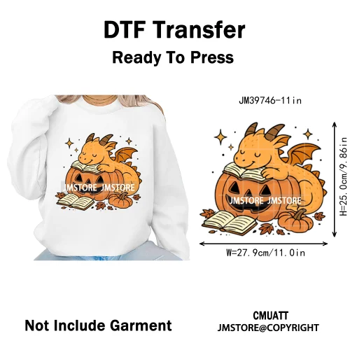 Sweet Spooky Ghost Boo Coquette Pumpkins Halloween Skeleton Iron on DTF Washable Transfers Stickers Ready to Press for T-shirts