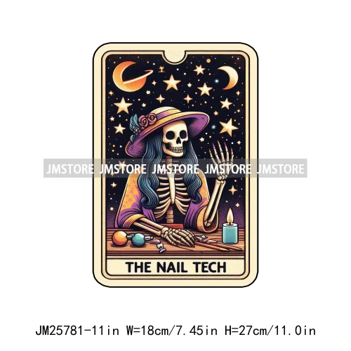 Funny Sarcastic Hot Mama Housewife Women Skull Tarot Card Printing DTF Diy Iron On Transfer Stickers Ready To Press For Clothing