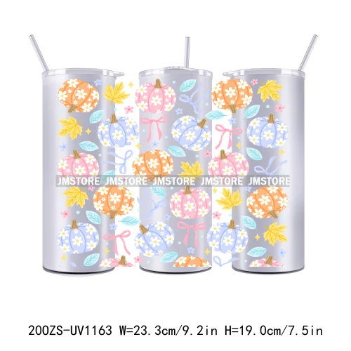 Cozy Season Fall Thanksgiving UV DTF Tumbler Wraps Durable Ready To Apply Transfer Stickers For 20OZ Straight Skinny Tumblers