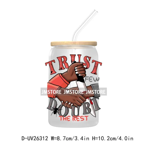 I'm Just Out Here Trusting God UV DTF Transfer Stickers Decals For Libbey Cold Cups Mugs Tumbler DIY Custom Logo Birthday Queen