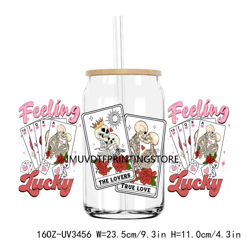 Love Jesus Valentine's Day 16OZ UV DTF Cup Wrap Transfers Stickers Mama Custom Label DIY Waterproof Logo For Libbey Glass Can