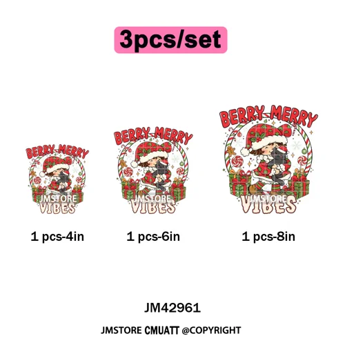 Cartoon Holiday Mouse Gingerbread Baking Christmas Tis The Season Iron on DTF Heat Transfers Stickers Ready to Press for Clothes