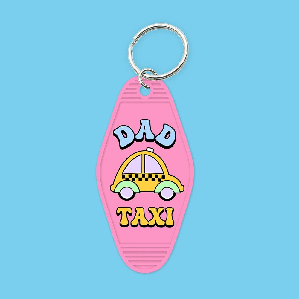 10PCS Blank DIY Hotel Motel Movie Keychain Tags For Stick UV Stickers ABS Plastic