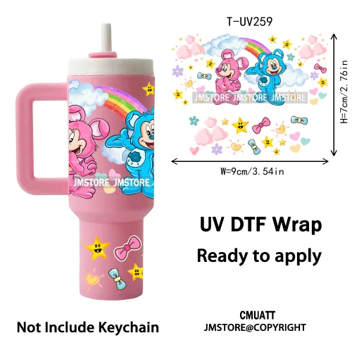 Cute Cartoon Princess Friends Wholesale Bulk UV DTF Wraps Ready To Apply Transfer Stickers Waterproof For Mini Tumbler Keychain