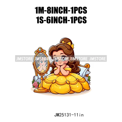 Custom Cartoon Baby Princess Character Thermal Decasl Iron On DTF Heat Press Transfers Stickers Ready To Press For T-shirts Bags