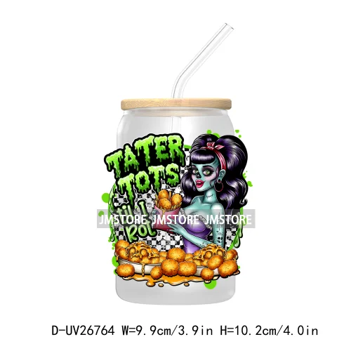 Horror Movies Ice Cream Cartoon Characters UV DTF Transfers Stickers Decals For Libbey Cold Cups Mugs Tumbler Waterproof Logo