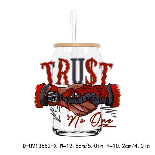 Snack Trust No One UV DTF Transfers Stickers Decals For Libbey Cold Cups Mugs Tumbler Waterproof DIY Logo Hip Pop