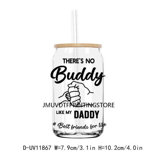 Father's Day UV DTF Transfers Stickers Decals For Libbey Cold Cups Mugs Tumbler Waterproof DIY Logo Cool Grandpa Papa Dad Gift